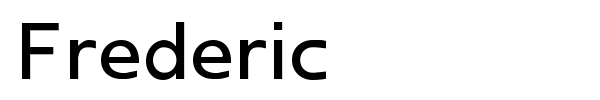 Frederic font preview